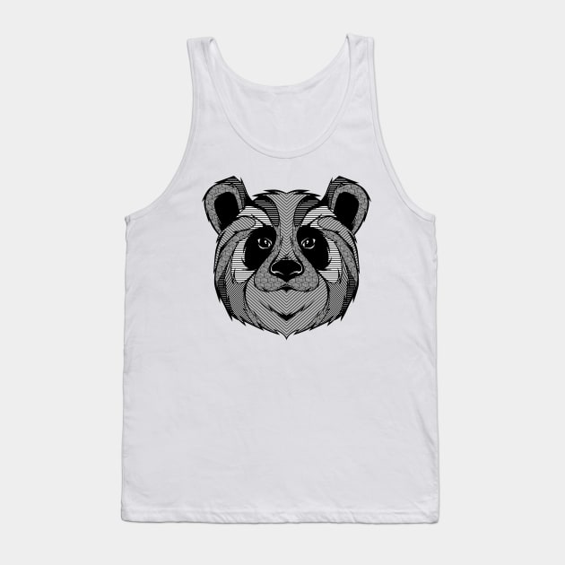 Panda Zentangel Tank Top by quilimo